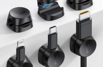 Lamicall 6 Pack Spring Cable Holder Clips – Phone Charging Cable Keeper – Black (8mm). Sold by LA-Malta-Store FBA