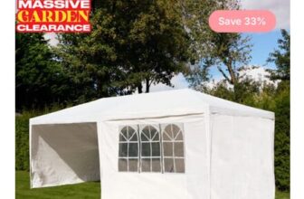 Large White Gazebo .