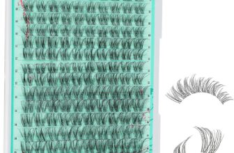 Lash Clusters, D Curl Invisible Band 160Pcs, Wide Stem, Natural Look, D-Mix 8-16mm (Lavendy)