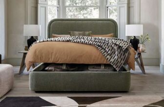 Laurent End Ottoman Double Bed Frame – Forest Green