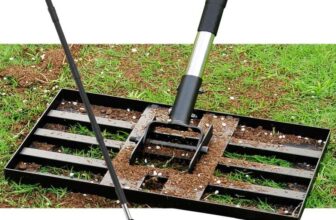 Lawn Levelling Rake, 43x25cm Lawn Leveller with 204cm Long Handle, Heavy Duty Sand & Top Soil Spreader. – Sold by BlumeTrec / FBA