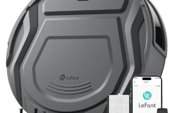 Lefant M210 Pro Robot Vacuum Cleaner, 4000Pa Strong Suction, PreciSense Obstacle Avoidance, 200 Mins Runtime, 7.9 cm Thin 28cm Diameter, Self-Charging, Quiet, for Pet Hair and Hard Floors, Dark Grey