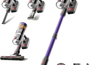 Lefant V1 Cordless Vacuum Cleaner, 40000Pa Suction, 5-Stage Filtration, LED Display & Lights, 42Min Runtime, for Floors/Carpets/Pet Hair/Car, Violet