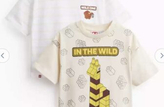 Lego Character Print 100% Cotton T-Shirts – 2 Pack (Ages 1-5 Years) – Free Clicl & Collect
