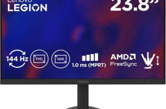 Lenovo Legion R24s Gaming Monitor 23.8 FHD (1920×1080) IPS, 1ms MPRT, 144Hz, Ports HDMI 2.1 DisplayPort 1.2