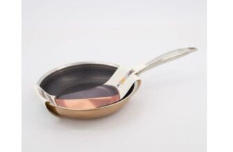 Lexi Home 20cm Stainless Steel Copper Plated Frying Pan