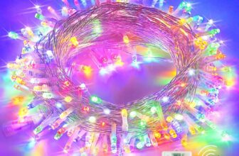 Lezonic Fairy Lights Battery, 120LED 12M/39Ft String Lights Waterproof, Garden Lights with 8 Modes for Bedroom, Wedding, Party, Christmas Decorations(Multi-Colored)