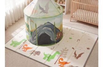 Liberty House Toys Kids Dinosaur Play Tent and Play Mat Set