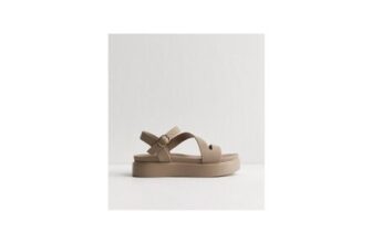 Light Brown Multi Strap Platform Sandals
