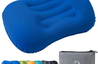 Lightweight Compact Inflatable Air Travel Pillow with Ergonomic Support – Sold by Jetscush / FBA