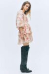 Linen-blend dress