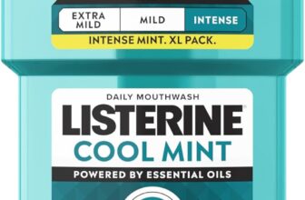 Listerine Cool Mint Intense Classic Taste Mouthwash (1000ml) Helps Kill Germs Left After Brushing, Freshens Breath and Maintain Healthy Gums