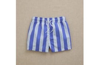 Little Edit Blue Striped Swim Shorts