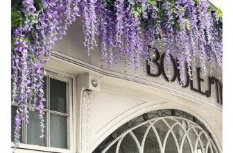 Living & Home, 12 Pieces Artificial Purple Wisteria Hanging Vines Free P&P
