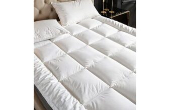 Living and Home 10cm Comfortable Quilted Mattress Topper, Single