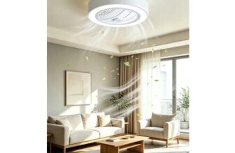 Living and Home round Acrylic LED Fan Ceiling Light