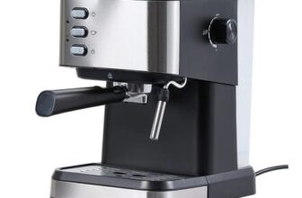 Livingandhome 1.5L Espresso Machine with Milk Frother