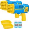 Lizzy Bubble Gun with Solution Battery Operated Bubble Blaster Toy 36 Hole Bubble Machine Kids Outdoor Summer Toy Bubble Shooter with Tray and 50ml Liquid Party Garden Fun Toy – Set of 2