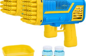 Lizzy Bubble Gun with Solution Battery Operated Bubble Blaster Toy 36 Hole Bubble Machine Kids Outdoor Summer Toy Bubble Shooter with Tray and 50ml Liquid Party Garden Fun Toy – Set of 2