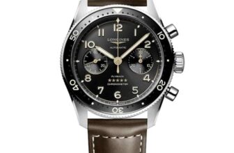 Longines Spirit Flyback Brown Leather Strap Watch
