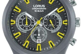 Lorus Gents Sports Chronograph Watch 100M Water Resistance RT377JX9 – Sold By Rubicon Watches