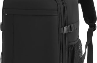 Lossga Ryanair Cabin Bags 40x30x20 Underseat Carry-ons Travel Backpack Anti-Theft Ryan Air Bag 40x30x20 Hand Luggage Cabin Size Casual Daypack with Chest Clasp 24L