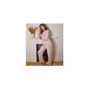 Loungeable Light Brown Rib Super Soft Brushed Marl Lettuce Trim Pyjama Set