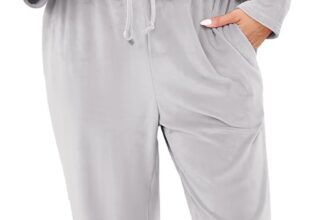 Lovasy Pyjamas for Women Warm Fleece Pjs Sets Ladies Fluffy pyjamas Long Sleeve Pajamas Nightwear with Pockets