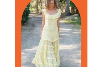 Lyrical Sisters Frill Tiered Maxi Dress Yellow