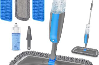 MANGOTIME Spray Mop Microfiber Wood Floor Mops for Cleaning Floors Lightweight Wet Dry Flat Mop with Refillable Bottle & 3pcs Washable Pads for Househould Commercial Wood Laminate Vinyl Tile