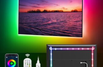 MATICOD TV LED Lights, 4M TV Lights for 45-60in TVs, Music Sync RGB TV Backlight USB LED Strip Lights with Remote and App Control for Christmas Decorations