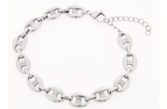 MAUDELLA Stainless Steel Oval Link Chain Bracelet