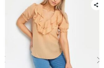 M&Co Orange Frill Front Blouse ( Sizes 10 & 12 Only )