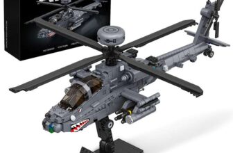MISINI AH-64 Apache Longbow Attack Helicopter Building Blocks Set, 1,383 Pieces – Sold by Happy Building / FBA