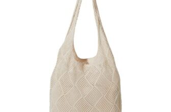 MODISHION Crochet Knit Mesh Beach Bag