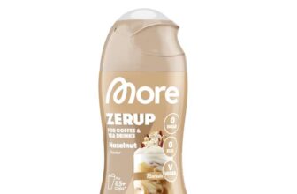 MORE Barista Zerup, Hazelnut, 65 ml, for coffee, tea, and hot beverages, vegan, zero caloriesmade in Germany