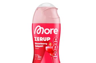 MORE Zerup, Strawberry Daiquiri, 65 ml for 8 l Softdrink zero calories syrup a.o. with real fruit extracts, no added sugars