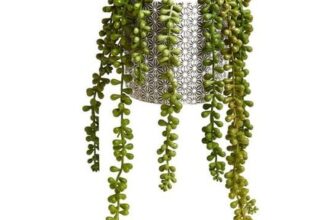M&S Artificial String of Pearls in Ceramic Pot 16X38.1cm