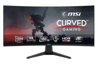 MSI MAG 346CQ Ultra Wide Quad HD 34 Curved VA Gaming Monitor ( Damaged box ). With code sold by Currys Clearance