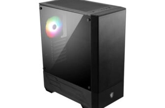 MSI MAG FORGE 110R Mid-Tower PC Case – ATX, Micro-ATX & Mini-ITX Capacity, Magnetic Dust Filter, USB 3.2 Gen 1 Type-A Ports