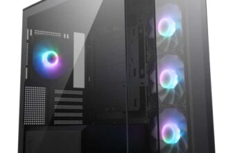 MSI MAG PANO M100R PZ Micro-ATX PC Case-Micro-ATX Capacity,3x120mm Reverse-blade ARGB Fans and1x120mm ARGB Fan