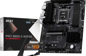 MSI PRO B850-S WIFI6E Motherboard, ATX – AMD Ryzen, AM5 – DDR5 (8200 MT/s OC), PCIe 4.0 x16, M.2 Gen5, Wi-Fi 6E, 2.5G LAN