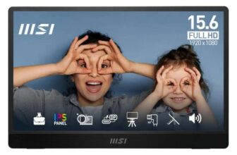 MSI PRO MP161 E2 15.6 IPS Full HD 60Hz 4ms USB-C Portable Monitor