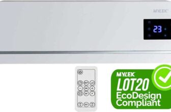 MYLEK Overdoor Heater 2KW Downflow Over Door Air Curtain Electric And Fan with Thermostat, LED Display, Timer & Remote Control