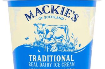 Mackies of Scotland Real Dairy Ice Cream 1L (Traditional / Honeycomb)