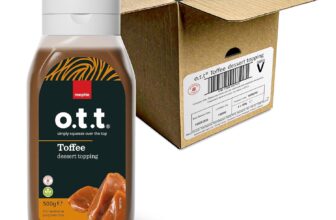 Macphie Toffee Dessert Topping Sauce 500 g (Pack of 6)
