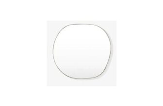 Made.Com Adria Organic Shape Brass Edge Wall Mirror 70 X 67cm