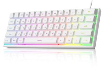 MageGee TS91 60% Wired Gaming Keyboard, QWERTY US layout, RGB Backlit 61 (Discount applied at checkout)Key