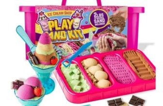 Magic Sand Ice Cream Shop Play Kit for Kids Sensory Game & Mould Tools