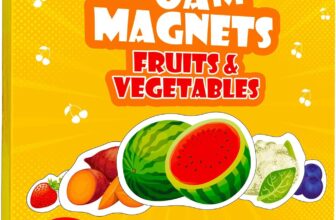Magnetic Puzzle for 2-3 Years Old – Toddler Travel Toys for Kids 3-5 20 Pcs Fruit Puzzle with Extra-Long Play Magnetic Book – Fun Kids Travel Games on Plane Car Ride – Gift for Boys and Girls